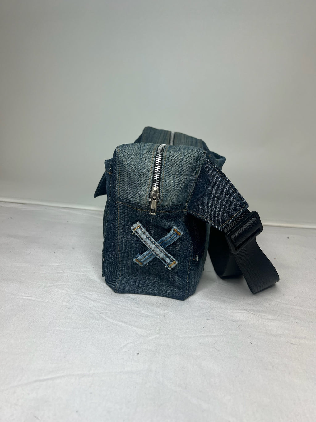 Upcycled-Denim Cargo Bag