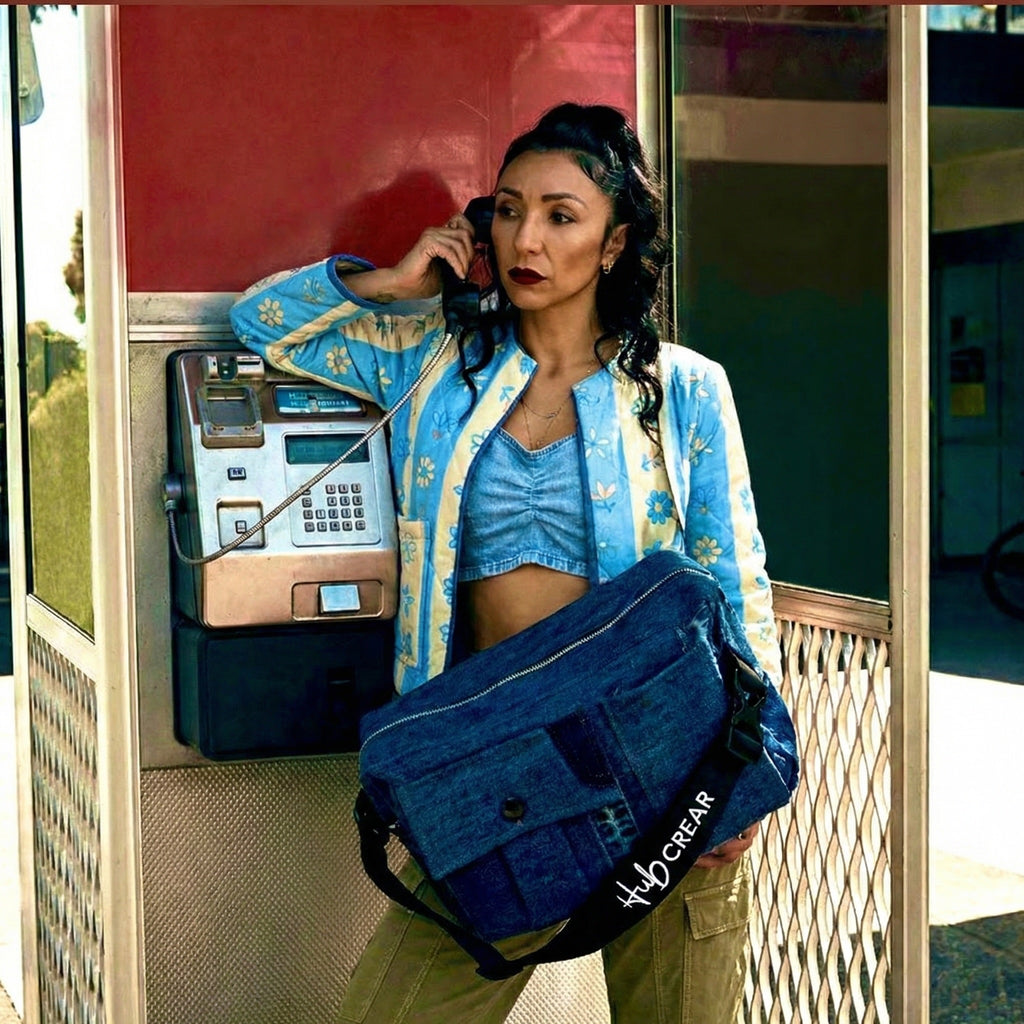 Upcycled-Denim Cargo Bag