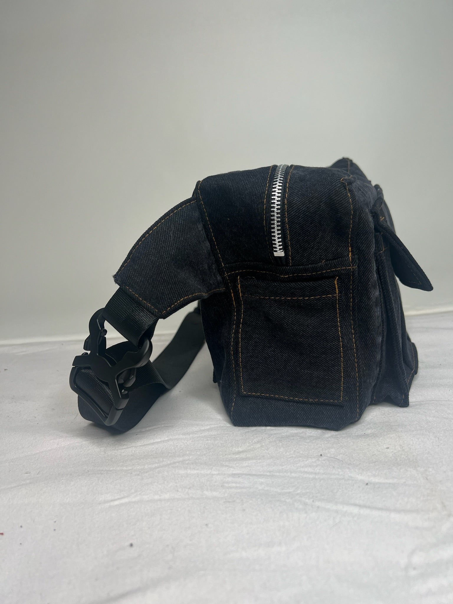 Upcycled-Denim Cargo Bag