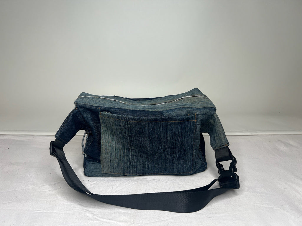 Upcycled-Denim Cargo Bag